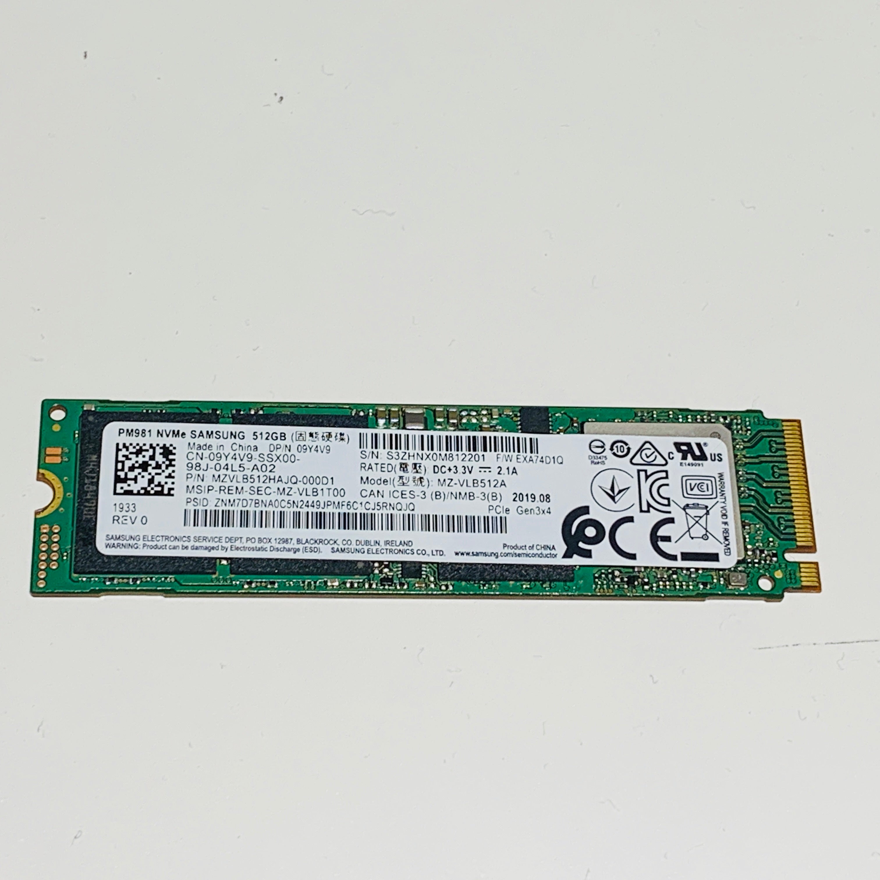SAMSUNG PM981 512 GB