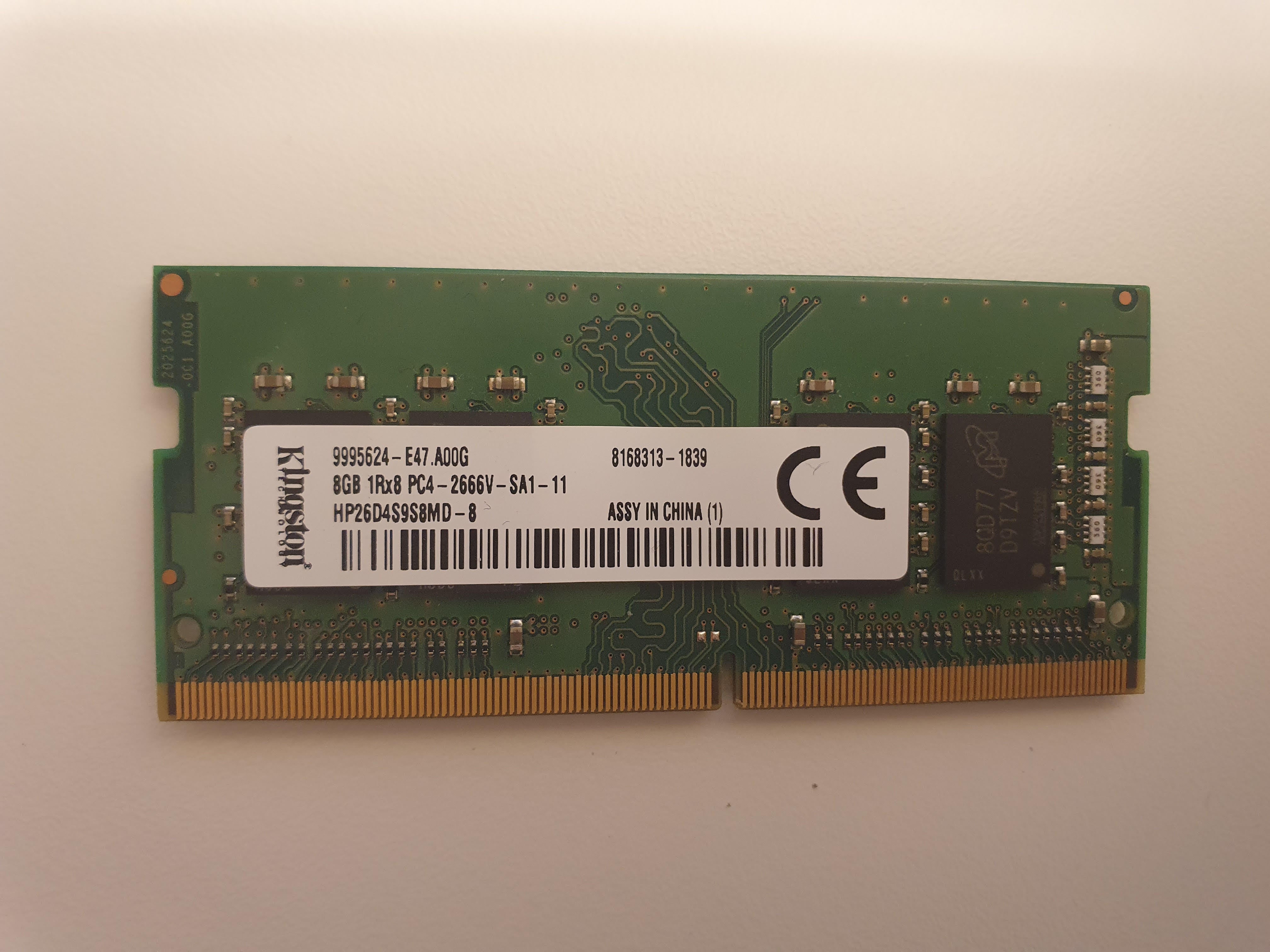 Kingston HP26D4S9S8MD-8 8 GB DDR4 2666 MHz