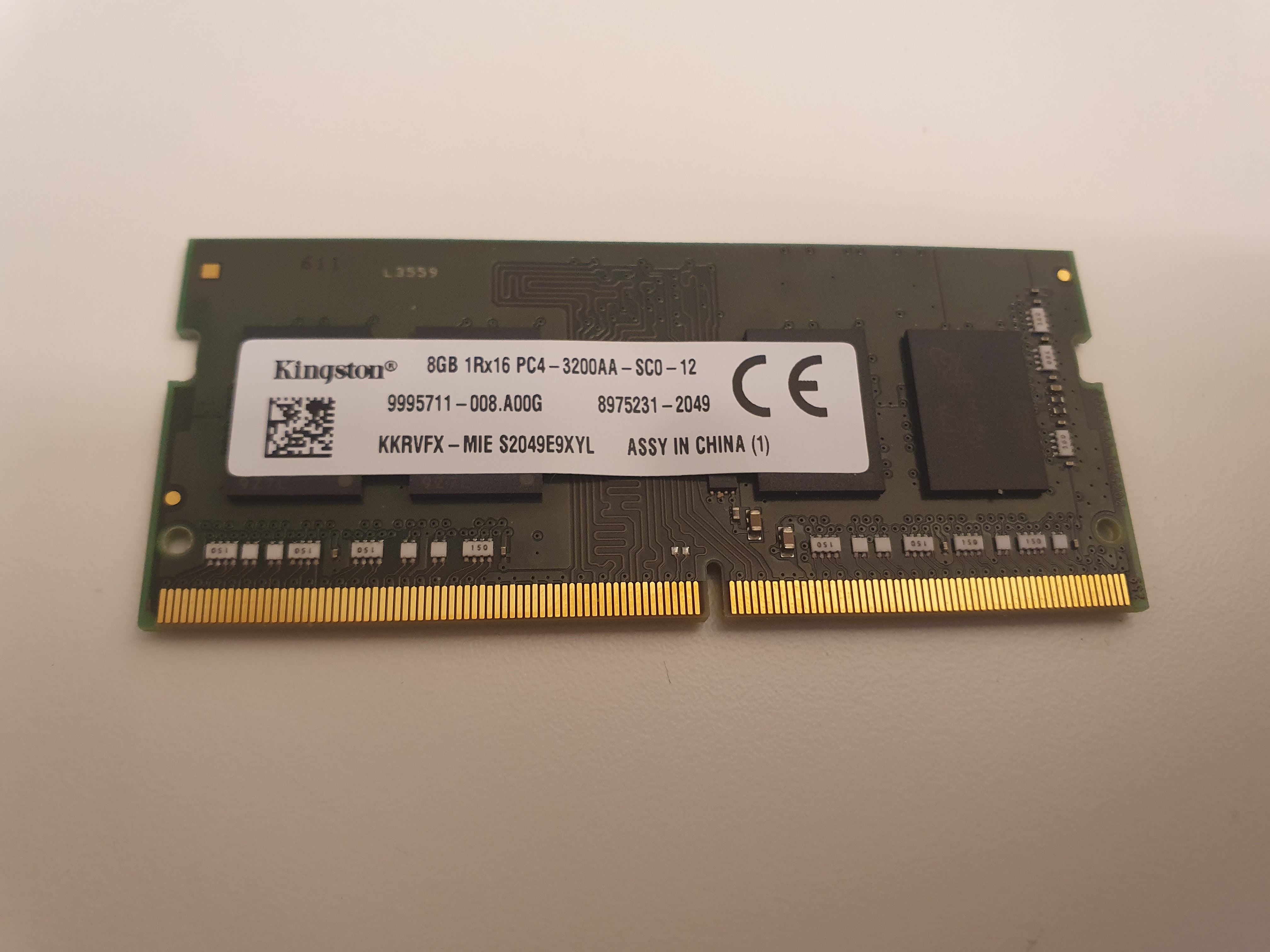 Kingston KKRVFX-MIE S2049E9XYL 8 GB DDR4 3200 MHz