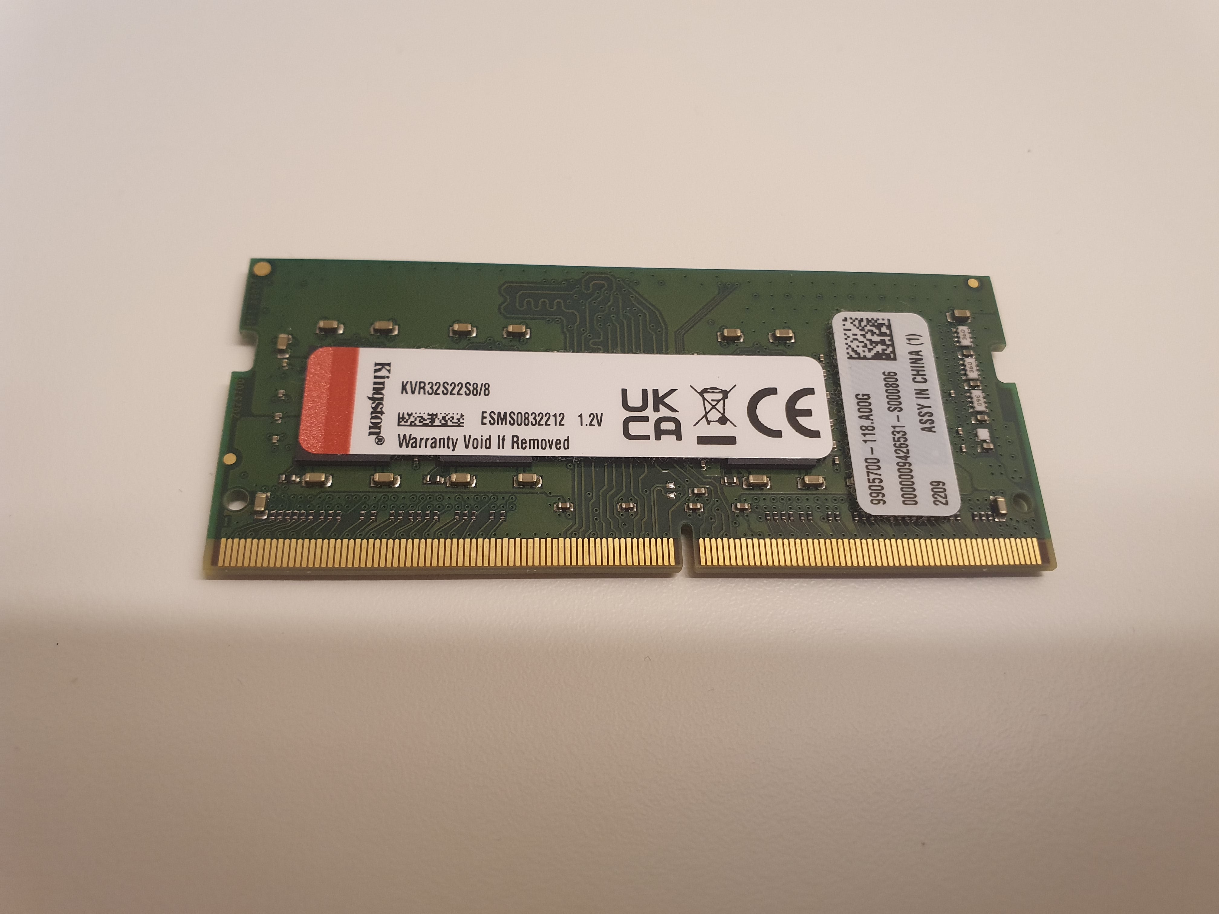 Kingston KVR32S22S8/8 8 GB DDR4 3200 MHz