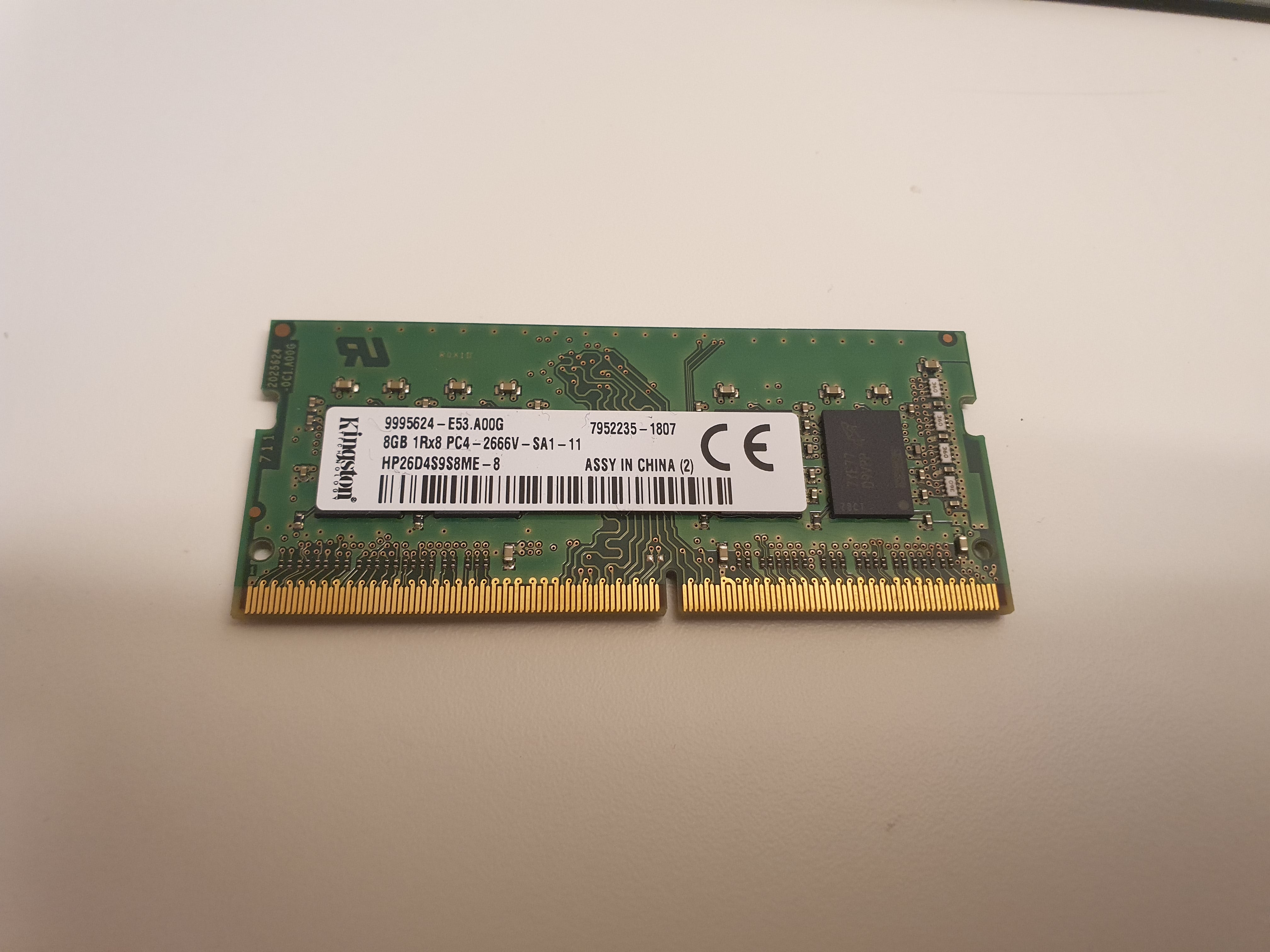 Kingston HP26D4S9S8ME-8 8 GB DDR4 2666 MHz