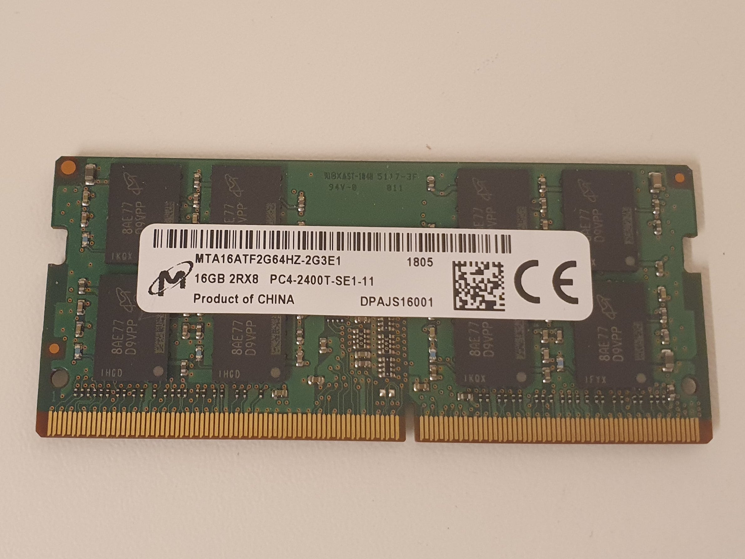 Micron Technology MTA16ATF2G64HZ-2G3E1 16 GB DDR4 2400 MHz Dual Rank