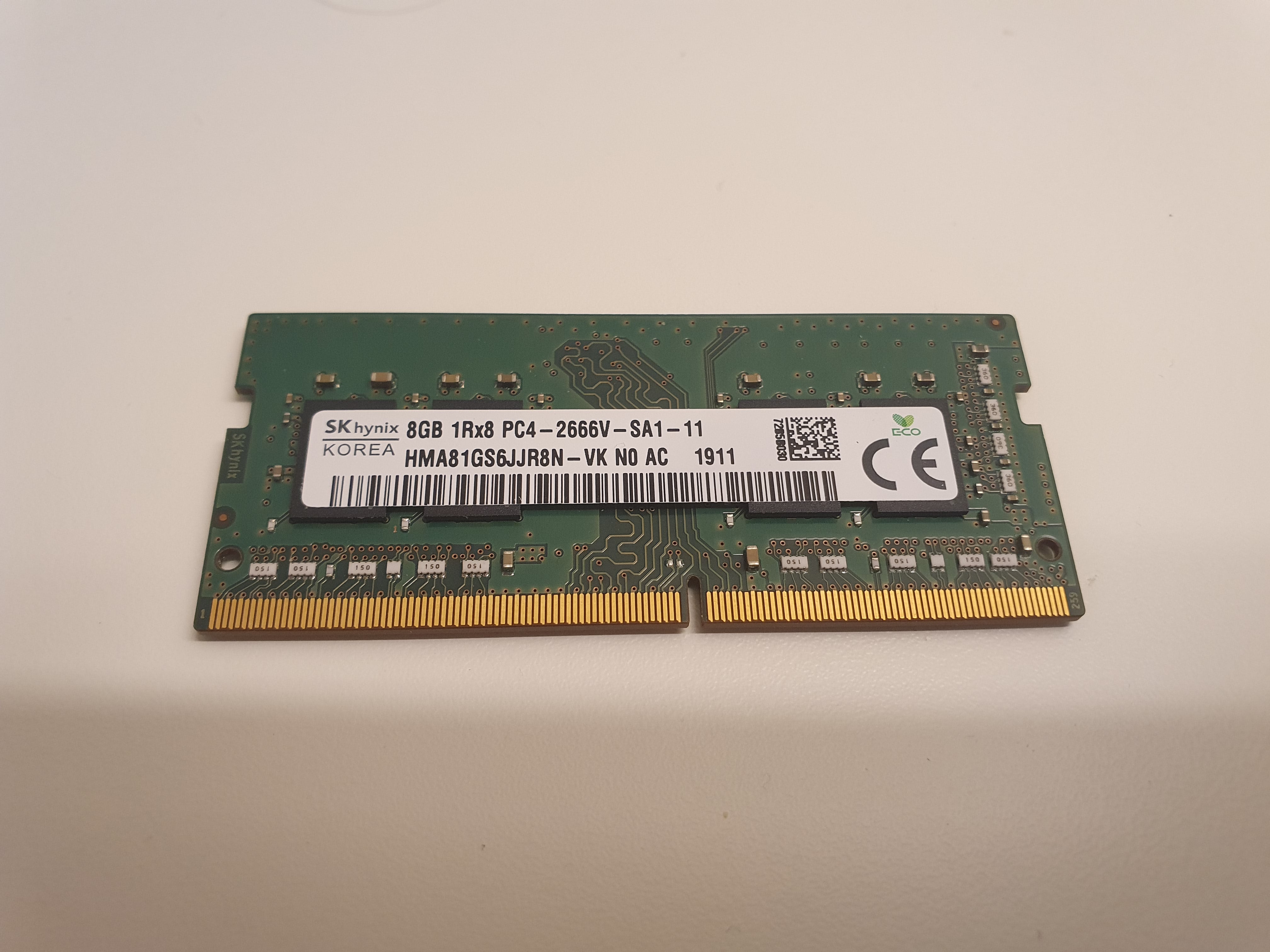 SK Hynix HMA81GS6JJR8N-VK 8 GB DDR4 2666 MHz