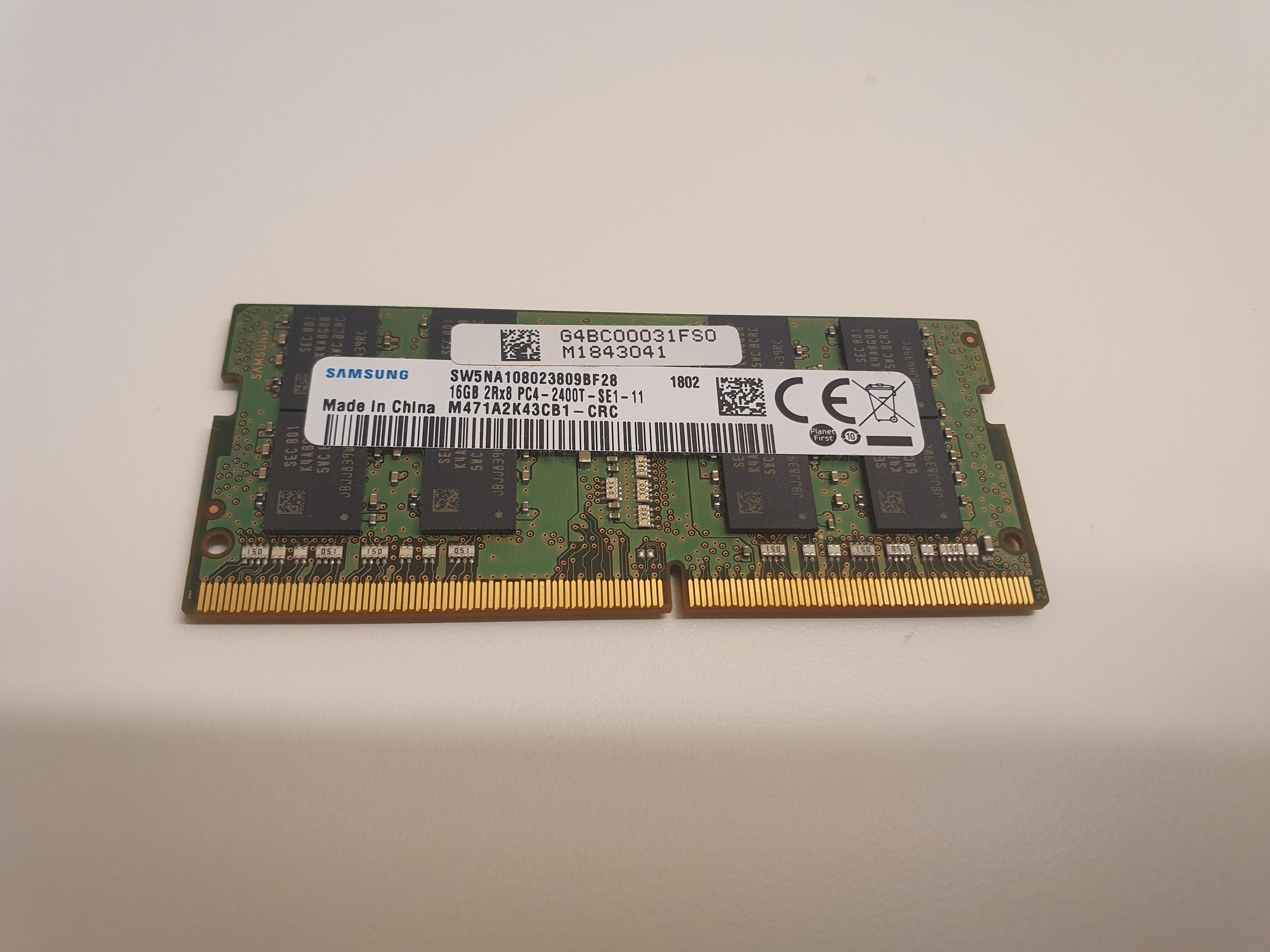 Samsung M471A2K43CB1-CRC 16 GB DDR4 2400 MHz