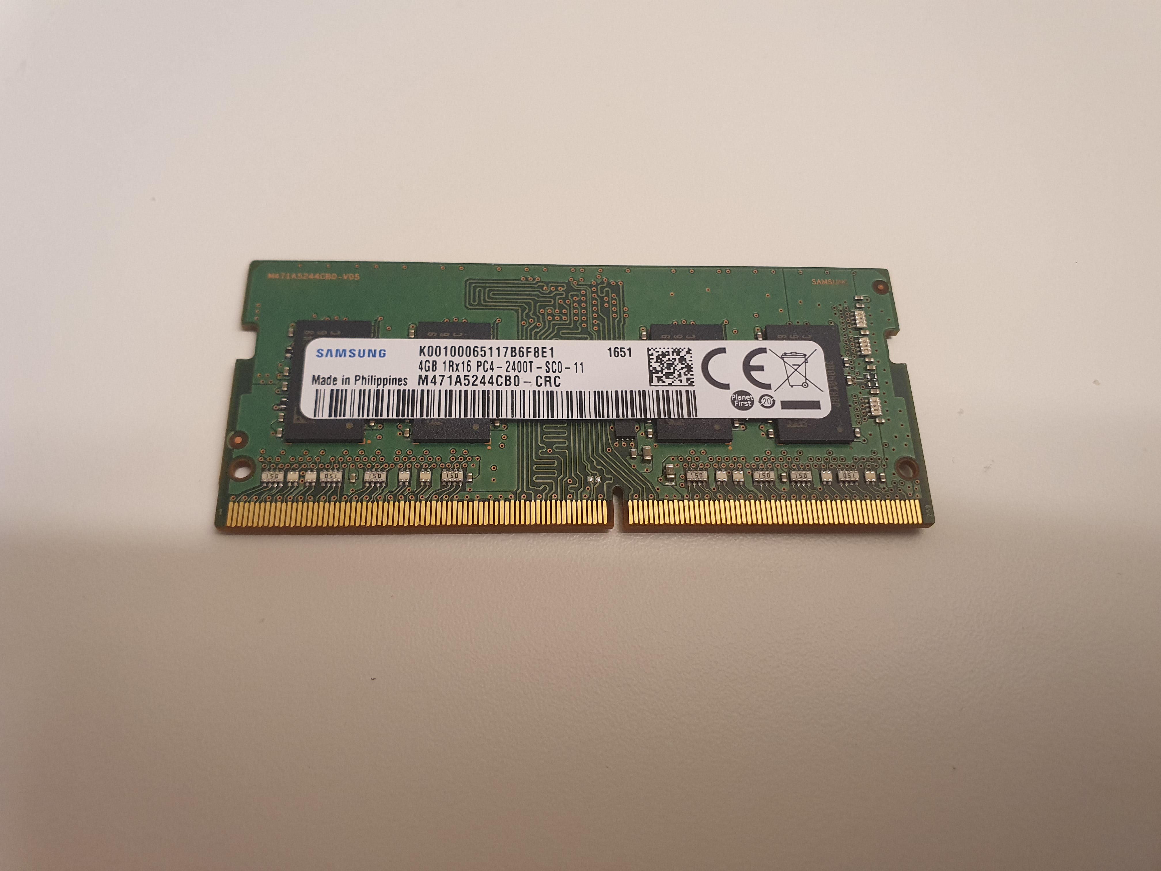 Samsung M471A5244CB0-CRC 4 GB DDR4 2400 MHz